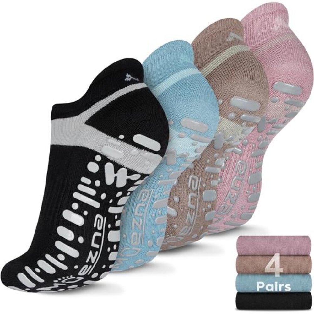 Non Slip Yoga Socks for Women, Anti-Skid Pilates, Barre,Hospital Socks with Grip
